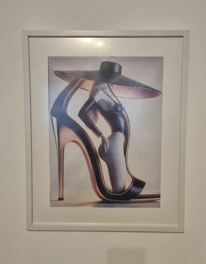 Ein Moderner Leinendruck " Madam y Highheels " Gerahmt 