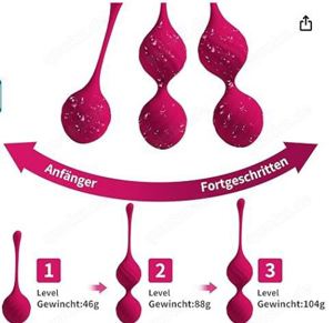 Liebeskugeln Kegel Balls Kugeln Beckenbodentrainer 3er Set Silikon Bild 4