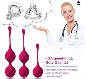 Liebeskugeln Kegel Balls Kugeln Beckenbodentrainer 3er Set Silikon Bild 3