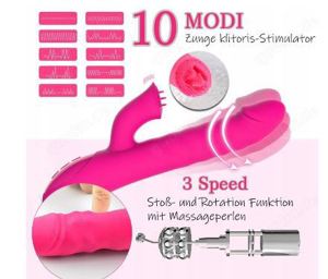 Vibratoren Klitoris G-punkt Silikon Rabbit Analvibrator Dildo Erotik Sexspielzeug für Frauen &Paare  Bild 2