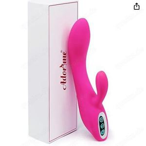 Vibratoren für Sie Klitoris und G-punkt Adorime Silikon Rabbit Vibrator Analvibrator Dildo 7 Modi