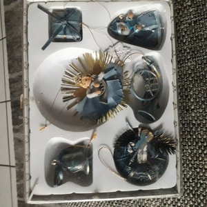 Weihnachtsbaum Figuren blau 6 Stück  