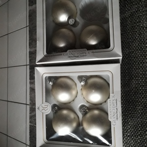 Weihnachtskugeln silber 7 Stück  