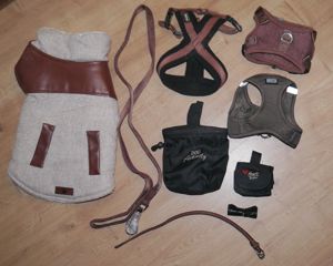 8tlg AniOne X Hundegeschirr Gr. XXS-XS-S + Hundeleine + Snackbeutel + Hundekottasche Mantel - R