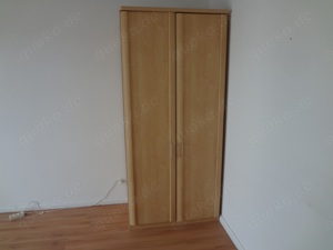Kleider   Wäscheschrank, Holzdecor, 2 türig, 6 Fachböden, B 100 cm