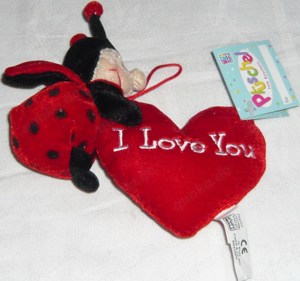 Plüsch Marienkäfer mit Herz "I love you" ein Original von Plüschl NEU Bild 3