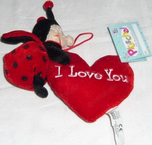 Plüsch Marienkäfer mit Herz "I love you" ein Original von Plüschl NEU Bild 2