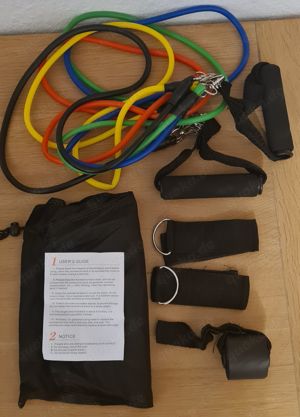 Set Sportgummiseile  -bänder_Expander_11-teilig_mit Griffen