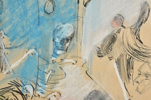 Federzeichnung, aquarelliert, bezeichnet Ensor Bild 5