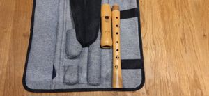 Schöne Alte 2 Loch Flöte -----Sehr wenig gebraucht.und 1Moeck Sopran Flöte