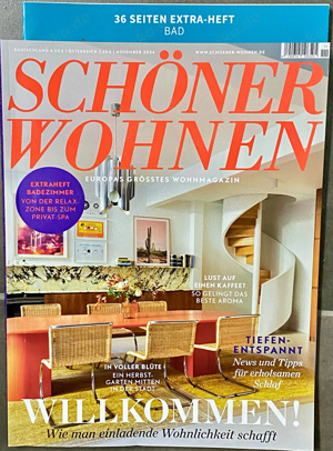 3 x SCHÖNER WOHNEN Edel-Wohnmagazin m. Stil * Oktober November Dezember 2024 