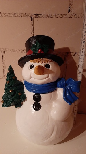 Schneemann Keramik neu Weihnachtsdeko