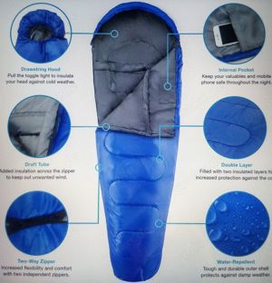 Active Era Professioneller 3-4-Jahreszeiten-Mumienschlafsack (300 g m )   1 Saison wasserfest