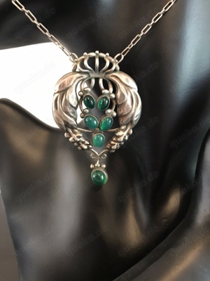 Original Georg Jensen 826 Silber Halskette mit der Nummer 5 von 1904 bis 1908