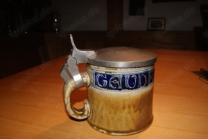 Reinhold Merkelbach Grenzhausen- Richard Riemerschmid Krug Gaudeamus Igitur - Bierkrug