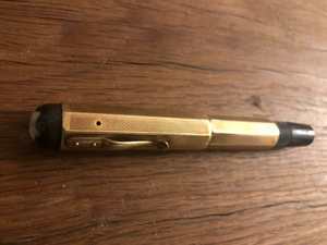 MONTBLANC 4 EF Sicherheitsfüller  Safety Pen in 585 Gold  14 Carat Echtgold