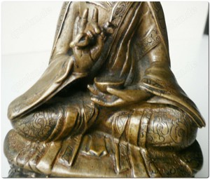 Asiatika Bronze-Figur Tibet 17. Jh Bild 5