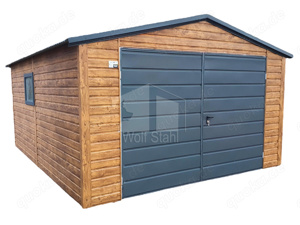  Blechgarage 4m x 5m Fertiggartenhaus Metallgarage Kostenlose Lieferung + Aufbau VERZINKT ID447 