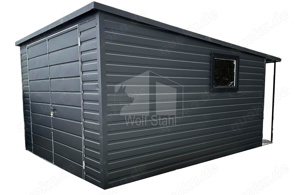  Blechgarage 3x5m Überdachung Metallgarage Schuppen Transport inklusive + Aufabu ID437