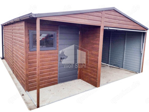  Blechgarage 5x6m Stahlgarage Garage nach Maß Fertiggarage Hohe Qualität ID108