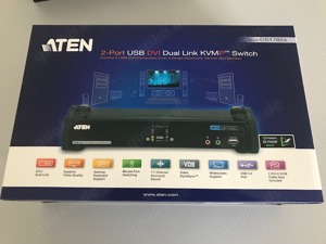 Aten CS1782C 2-Port USB DVI Dual Link Audio KVM-Switch - Neu