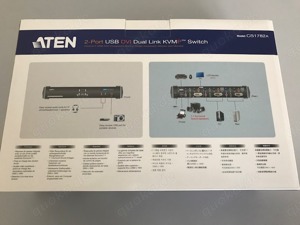 Aten CS1782C 2-Port USB DVI Dual Link Audio KVM-Switch - Neu Bild 3