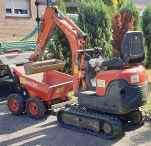 Minibagger Microbagger Bagger Rüttelplatte Stampfer Nassschneider mieten leihen mietenleihen 