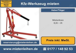 KFz Werkzeuge mieten leihen mietenleihen