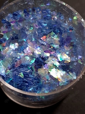 Nagel Chamelion Design Flocken rosa hellblau für Gel- oder Acrylnägel Kosmetik Bild 6