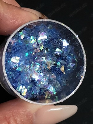 Nagel Chamelion Design Flocken rosa hellblau für Gel- oder Acrylnägel Kosmetik Bild 5