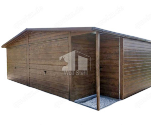 Blechgarage 7m x 7m Doppelgarage Lieferung und Montage kostenlos Holzoptik Hohe Qualität ID278 