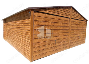  Blechgarage 6x6m Metallgarage Fertiggarage  Holzoptik Individuelle Projekte ID123