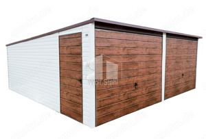Blechgarage 6x6m Doppelgarage Holzoptik Werkzeugschuppen Individuelle Projekte  ID126