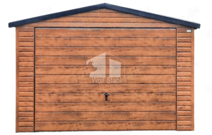  Blechgarage 4x5m Stahlgarage Schwingtor Werkzeugschuppen Holzoptik Individuelle Projekte ID106