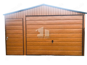 Blechgarage 4x6m Fertiggarage Holzopitk Gartenhaus mit Garantie Stahlgarage  GP95