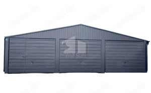  Blechgarage 9x6m Garage mit Satteldach Doppelgarage Maßgeschneiderte Lösungen GP134