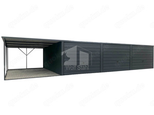 Blechgarage 9x6m Carport und Garage Metallgarage Fertiggarage Hohe Qualität GP162