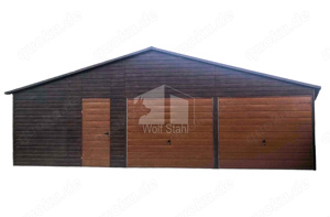  Blechgarage 10x5m Fertiggarage Stahlgarage Garage mit Satteldach Schnelle Lieferung GP144