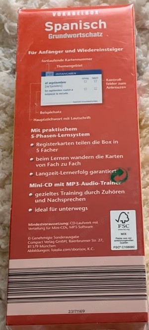 Vokabelbox Spanisch Bild 2