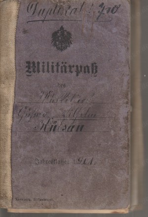 Militärpaß von 1901