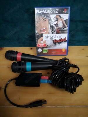 Original Playstation 2 SingStar Set mit Mikrofone+Singstar Rocks