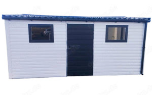  Gartenhaus 5,5x4m Metalldachziegel  Fertiggartenhaus Werkzeugschuppen Gartenschuppen GP225 