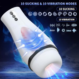 Elektrischer Masturbator Cup mit 10 Vibration & 10 Saugmodi Bild 3