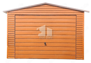  Blechgarage 3,5x6m Schwingtor Satteldach Holzoptik ID99