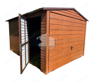 Blechgarage 3x4m Metallgarage Fertiggarage Holzoptik Lieferung und Montage kostenlos ID100
