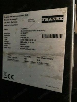 Franke A600 MS2 Kaffeevollautomat - Gastroauflösung, Gastronomie Bild 5