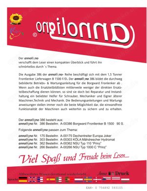 annoligno 386 Borgward Oldtimer Frontlenker LKW 1,5 to. B 1500 F-D 1958- Bedienungsanleitung Wartung Bild 2