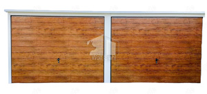  Blechgarage 6x5,8m Doppelgarage Schwingtor Holzoptik Garagen direkt vom Hersteller ID114