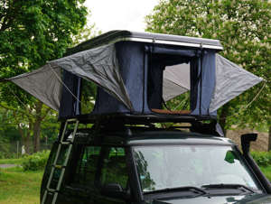 Prime Tech Hartschalen-Autodachzelt Nevada 140cm ABS schwarz  grau automatik Bild 3