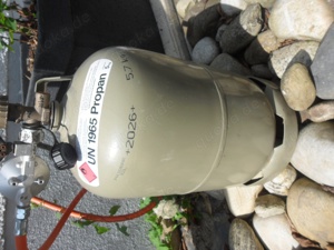 Gasflasche 5kg, grau, Stahl, leer , Propan